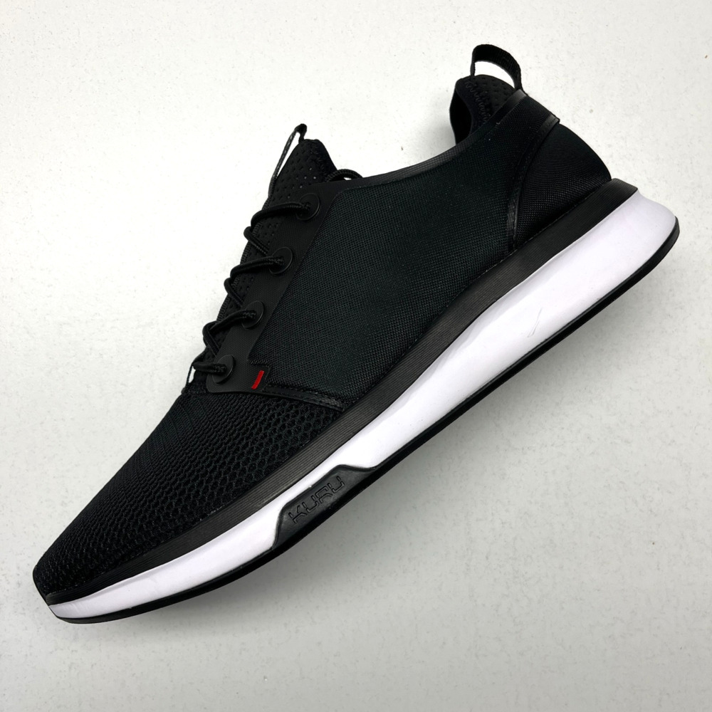 KURU Atom Men's Jet Black white Fire Red Size 13.5 Wide